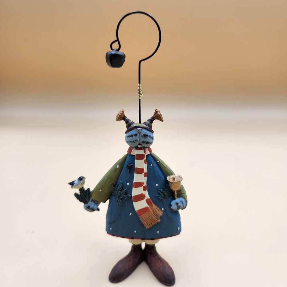 Williraye Studio Cat Christmas Tree Hanging Ornament Bell Bird Scarf Decoration